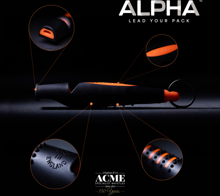 Acme Alpha 210.5 Moulded Dog Whistle Carmine Red Specialist Whistles